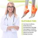 Bukihome Adjustable AFO Foot Drop Brace Breathable Foot Support for Walking with Shoes, Socks, or Barefoot Helps with Foot Drop, Plantar Fasciitis, Stroke, and MS Recovery (Black, Rigid Support)