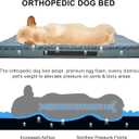 Orthopedic Dog Beds for Crate with Removable Washable Cover Egg-Crate Foam Pet Pad Mat with Anti-Slip Bottom,Waterproof Dog Beds Small Medium Sized30x20 Inch