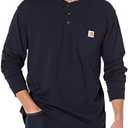Carhartt Men's Loose Fit Heavyweight Long-Sleeve Pocket Henley T-Shirt Size XL