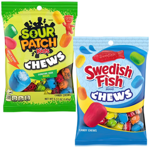 Sour Patch Kids Coal Black Raspberry Chewy Candy – 3.1 oz – Holiday Stocking Stuffer Treat, 4 Pieces