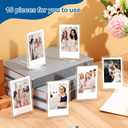 Marspark 15 Pcs 2x3inch Acrylic Photo Frame with Base Acrylic Photo Display Mini Picture Frames Double Sided Desktop Display Vertically for Film Mini Picture Ornaments(Clear,Square)