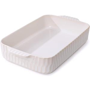 4.7QT Casserole Dishes for Oven, 9x13 Large Lasagna Pan, Ceramic Baking Dish, Rectangular Lasagna Pan Deep with Handles for Baking, Casserole, Kitchen, Thanksgiving Christmas Gift for Mother Father Women Men