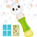 SpringFlower Easter Bubble Wand, Bubble Maker with LED Light-Up Effect for Kids, Bubble Toy for Easter Party Favor Supplies, Easter Eggs Hunt,Easter Basket Essentials, Easter Basket Stuffers Fillers (Green)