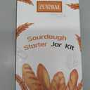 Sourdough Starter Jar, Sourdough Starter Kit with Date Marked Feeding Band, Thermometer, Cloth Cover & Metal Lid, Reusable Sourdough Bread Baking Supplies, Home Baking Supplies