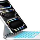 for iPad Pro 13 Inch Case with Keyboard (M5/M4, 2025/2024)Magic-Style Magnetic  7 Colors Backlight -Floating Cantilever Stand - Multi-Touch Trackpad Keyboard Case for iPad Pro 13 (White)