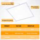 VIHOSE 4 Pcs 2x2 ft Edge-lit Frame LED Flat Panel Lights Grid Drop Ceiling Lights with 3000K/4000K/6500K Selectable 110-265v for Offices Shops Bathrooms with Integrated Ceilings