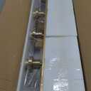 Wanluce 6-Light Bathroom Vanity Light Brushed Brass Bathroom Lighting Fixtures Over Mirror with Opal White Glass Shade, Golden Finish Vanity Wall Sconces Fixtures for Bedroom Living Room