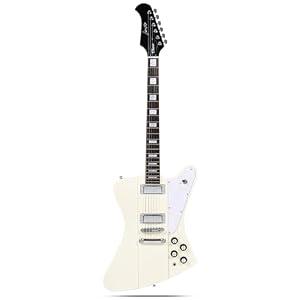 Firefly FFDB Solid Body Electric Guitar, Mahogany Guitar body, Stainless steel and Ball End Frets, Rosewood Fretboard(Off White Color)
