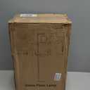 UpgradedDimmable Gold Floor Lamp for Living Room with Clear Glass Lampshade, Glass Modern Floor Lamp with 900LM Edison Bulb Included, Standing Tall Lamp for Bedroom, Office, Reading Room, Corner