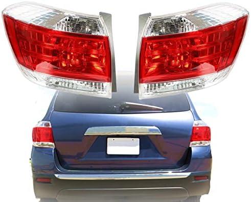 munirater 2-Pack Rear Left and Right Tail Light Brake Lamp Assembly Replacement for 2011-2013 Toyota Highlander Driver and Passenger Side 815600E070 815500E070