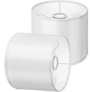 2PCS Table Lamp Shades, Drum Lamp Shades 8.66" Top X 8.66" Bottom X 7.87" High Lamps Shade Handcrafted Chandelier Shade for Table and Floor Lamps, Pendant Light, Easy Assembly