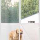 Magnetic Screen Door Heavy Duty, Front Door Screen Magnetic Closure Thicken Tear-Resistant Mesh Keep Bugs Out, White - Net Curtain Itself Size 36" x 93"