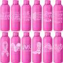 LemonRoad 12 Pcs Breast Cancer Awareness Water Bottles 17oz Stainless Steel Pink Ribbon Tumbler Cup Bulk Gifts for Women Survivors Events(Classic Style)