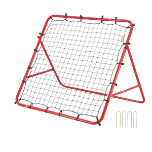VEVOR Soccer Rebounder Rebound Net, Kick-Back 39"x39", Portable Football Training Gifts, Fully Adjustable Angles Goal Net, Aids & Equipment for Kids Teens & All Ages, Easy Set Up & Perfect Storage