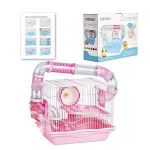 Hamster Cages and Habitats, A Wire Rat Cage with a Large Space for Dwarf Hamsters, Guinea Pig , Gerbils, Mouse or Other Small Animal Cage Pin