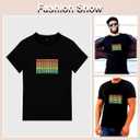 Sound Luminous Activated Equalizer for T-Shirt Hoodie Sweater LED Flashing Men Novelty Clothing Party DJ Music Show Wear for Adults and Kids, N