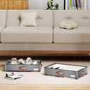 Under bed Storage With Wheels,Low profile 5.5 inches Height Storage Bins,Rolling Under bed Shoe Storage Containers,Under bed Storage Drawers for clothes & blankets