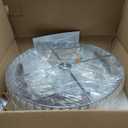 24'' Luxury Chrome Crystal Chandelier 8-Lights Modern Semi Flush Mount Ceiling Light Fixtures Round Crystal Pendant Chandeliers for Living Room Dining Room Kitchen Foyer Bedroom