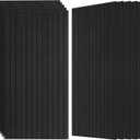 Wood Veneer Sound Panels, 10 Pack 47.2”x23.6” Wall Panels, Decorative Acoustic Panels for Walls, for Office,Home Theater,Studio,Living Room, Smoky(Mitred)