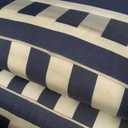 Outdoor Chaise Lounge Cushion Set of 2, Olefin Waterproof & Fade Resistant, Patio Lounge Chair Cushion, Thick Lounger Pad with Removable Cove, 75 x 23 x 6 Inches, Stripe Blue and White