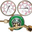 Heavy Duty Oxygen Regulator, Large Tank Gauge Cutting Torch Regulator, Outlet 0-200PSI Inlet 0-4000PSI CGA 540