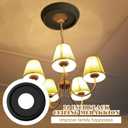 BBTO 2 Pack Black Ceiling Medallion for Light Fixtures and Ceiling Fans Chandeliers 10" Od x 3.5" ID(Classic)