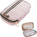 BAGSFY Pill Organizer Case 2 Times a Day- Weekly Medicine Organizer Travel Pill Box with Removable 7 Day Medicine Case Container for Fish Oil, Vitamin, Supplement (Pink)