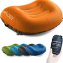 TREKOLOGY Ultralight Inflatable Camping Travel Pillow - ALUFT 2.0 Compressible, Compact, Comfortable, Ergonomic Inflating Pillows for Neck & Lumbar Support While Camp, Hiking, Backpacking (Orange)