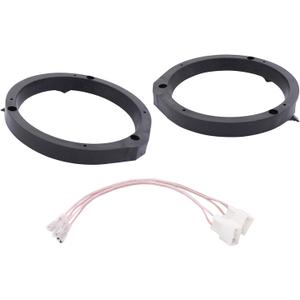 ApplianPar 2Pcs Car Front Rear Stereo Door Speaker Adapter Mounting Plates 6.5/6.75 Inch Spacer Rings Bracket with Harness for Accord Civic CRV CRZ