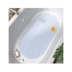Bathtub Mat Non Slip, 27x15 Inch Bubble Oval Bath Tub Mat for Bathroom, Machine Washable Shower Mat with Suction Cups and Drain Holes, Clear