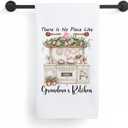 Rustic Rose Floral Grandma Kitchen Towels, Grandma Grandmother Birthday Gifts from Grandkids, Vintage Cottagecore Grandmother Decorative Dish Tea Hand Towels for Kitchen, 16x24 Inch