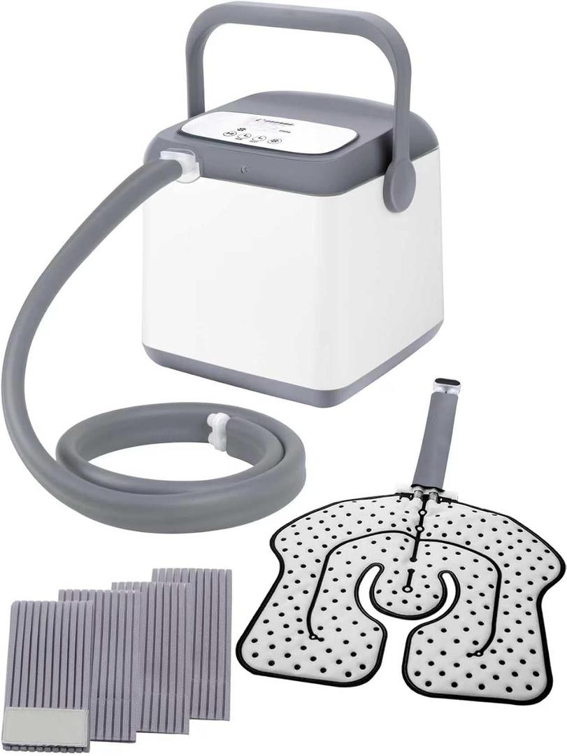NEHOO Cold Therapy System, Pain Relief for Post-Surgery Recovery, Programmable Ice Therapy Machine, Continuous Cryotherapy, Universal Pad for Knee, Ankle, Cervical, Back and Leg, Including 4 Straps