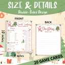 2 x 8"x10" Christmas Wish List Secret Santa Gift Exchange Card - 20PCS Double-side Christmas Questionnaire Cards - Home, Office, Classroom Xmas Holiday Party Gift Idea For Family, Friends, Coworkers - A05