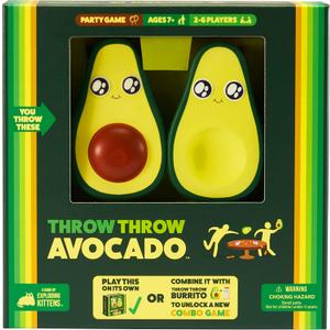 Exploding Kittens Throw Throw Avocado 2-6 Players - Ages 7+ - 15 Minutes to Play - Dodgeball Card Game - Party Game, Family Game Night, Kid and Adult Card Game