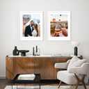 Picrit 18x24 White Poster Frame 7 Pack, Display Pictures 16 x 20 Picture with Mat or 18 x 24 without Mat for Horizontal or Vertical Wall Mounting, Wall Gallery Photo Frames
