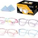 2 Pack KeeiZoes Safety Glasses Anti Fog Goggles For Women, Nurses Protective Eyewear Blue Light & UV Blocking Eye Protection Glasses 