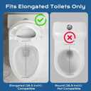 Bidet Toilet Seat Non-Electric, Self-Cleaning Dual Nozzles for Frontal & Rear Wash, Adjustable Water Pressure, Slow-Close Lid, Fits Elongated Toilets Hygienic & Eco-Friendly Upgrade (Elongated)