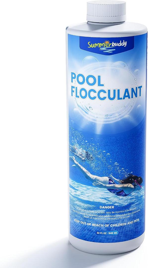 SUMMERBUDDY Swimming Pool Flocculant, Clears Cloudy Water FastWorks with Any Pool Type32oz