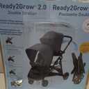 Graco Ready2Grow 2.0 Double Stroller, Twin Baby Stroller Features Bench Seat and Standing Platform Options, Compact Fold Perfect for Baby Travel, Rafa