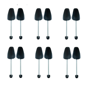 6 Pairs Plastic Shoe Trees for Men (Black)