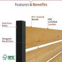 5ft H x 3.2ft W (1 Panel) No Dig Enclo Concord Cedar Wood Privacy Screen, Great to Hide Trash Cans, Decorative Patio Privacy Screen, Outdoor Fence, Air Conditioner Fence, EC18022
