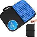 WISIMMALL Gel Seat Cushion Portable Travel Cushions, 16.5" x 12" Large Size Super Thick Foldable Chair Seat Cushion Lightweight for Car Office Chair Wheelchair, Pressure Sores Tailbone Pain Relief