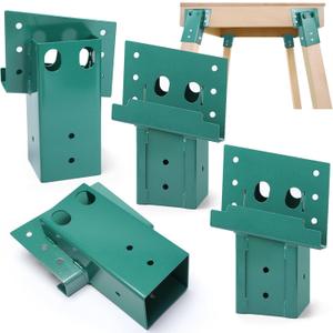 Elevator Bracket, Deer Stand Brackets 4x4, Deer Blind Bracket with Powder Coating Outdoor Angle Bracket for Hunting Box Blind Elevated Platform Tree Stand Shooting Shack Pergolas Green 4 PCS