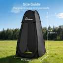 Wolfwise Pop Up Shower Tent for Camping Essentials, Portable Instant Changing Tent with Ventilation Window & Carry Bag, Privacy Dressing Room Bathroom Toilet for Beach & Outdoor, Standard, Dark Black