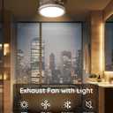 Fitop Bathroom Exhaust Fan with Light,130 CFM 47W 1100LM Ceiling Mount Shower Ventilation Exhaust Fan, 1.5Sones Bathroom Vent Fan with Light, Fan LED Light 3000K/4000K/5000K