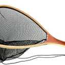 Fishing Landing Net Wooden Handle Fly Trout Net Mesh Catcher Collapsible Fishing Tools Portable Landing Dip Net Fishing Net