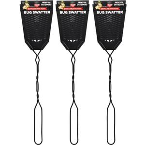 Enoz Sergeant Swat Bug Swatter - 3 Pack - Heavy Ultra Duty Manufactured Flyswatter - Environmentally Conscious, Effective, and Inexpensive Method to Control Flying Insects