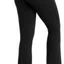 Sunzel Flare Leggings for Women High Waist Workout Leggings with Pockets Tummy Control Wide Leg Flared Yoga Pants (Black, XS)