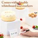 6 Pcs White Acrylic Buffet Risers with 6 Mini Sign , Food Display Risers for Party, Nesting Cube Boxes with Hollow Bottoms Set (10" 9" 8" 7" 6" 5" )