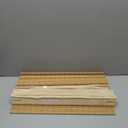 Cordless Bamboo Roman Shades with Beige Blackout Liner, Woven Wood Roman Blinds, Blackout Natural Blinds for Windows, Doors, Thrush, 21" W x 48" H